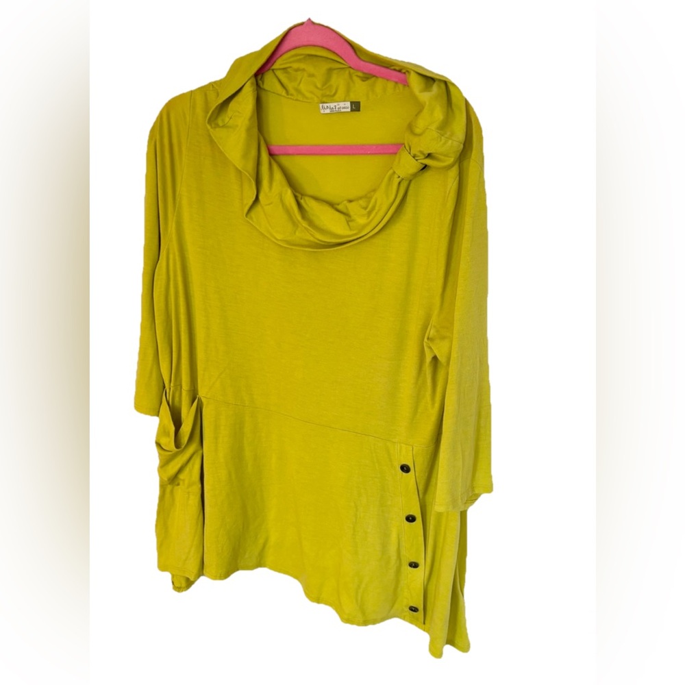 Chalet et Ceci Lime Cowl Neck Top